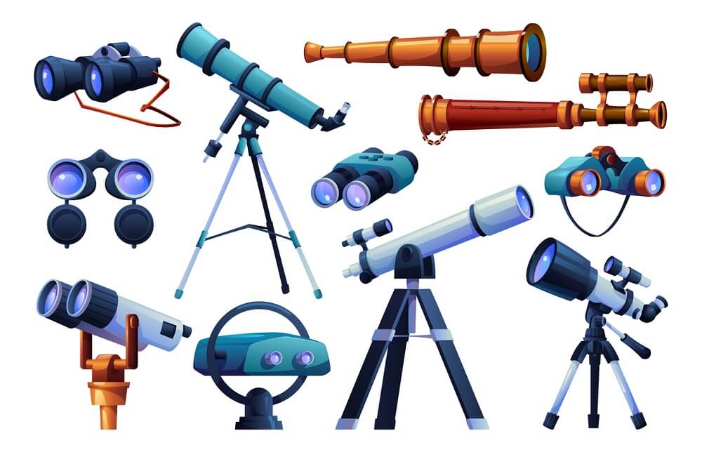 flere modeller av teleskoper